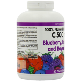 Natural Factors Vitamin C Blueberry Raspberry Boysenberry Chewables
