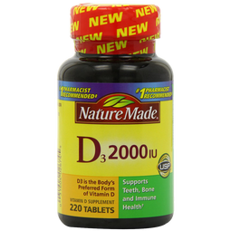 Nature Made Vitamin D3 2000 IU Value